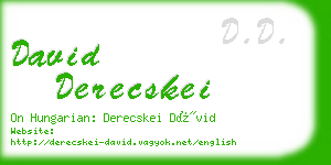 david derecskei business card